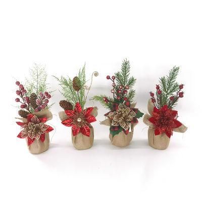 Customizable Super Beautiful Simulation Hydrangea Bonsai Set Fake Flower Rose Plant Pot Decoration
