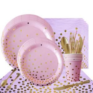 Disposable Party Tableware Set Party Supplies, Cup, Plate, Straw