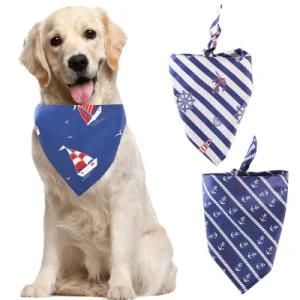 Pet Dog Triangle Scarf Navy Style Theme Party Saliva Scarf Holiday Costume
