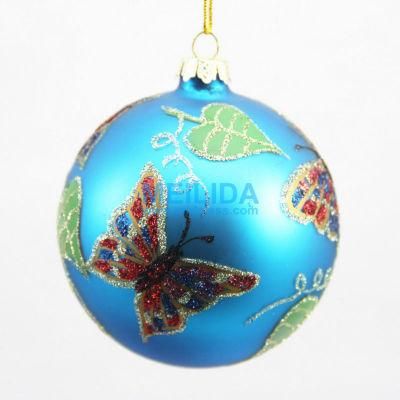 Glowing Plastic Blue Christmas Ball for Decoration
