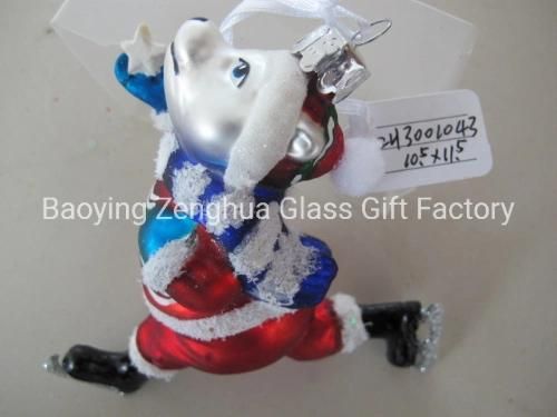 Boutique Dog Glass Craft for Christmas Decoration