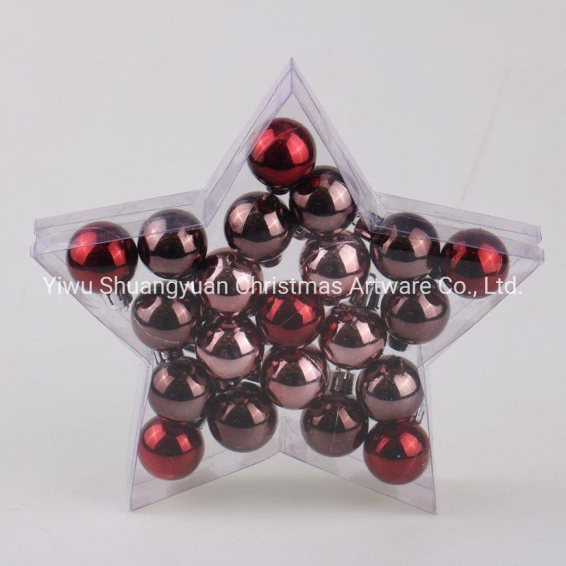 Christmas Hanging Ornaments in Star Shape PVC Box