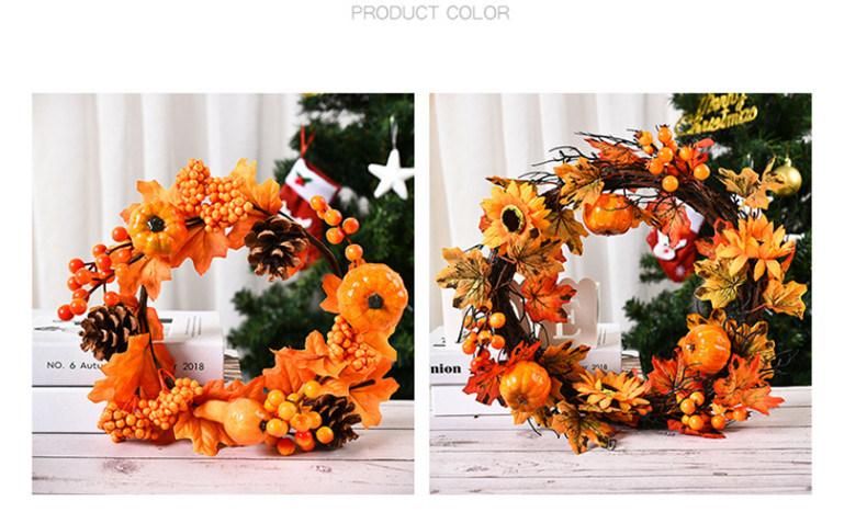 Customized 40cm Dia Christmas Festival Halloween Time Decoration Wreath