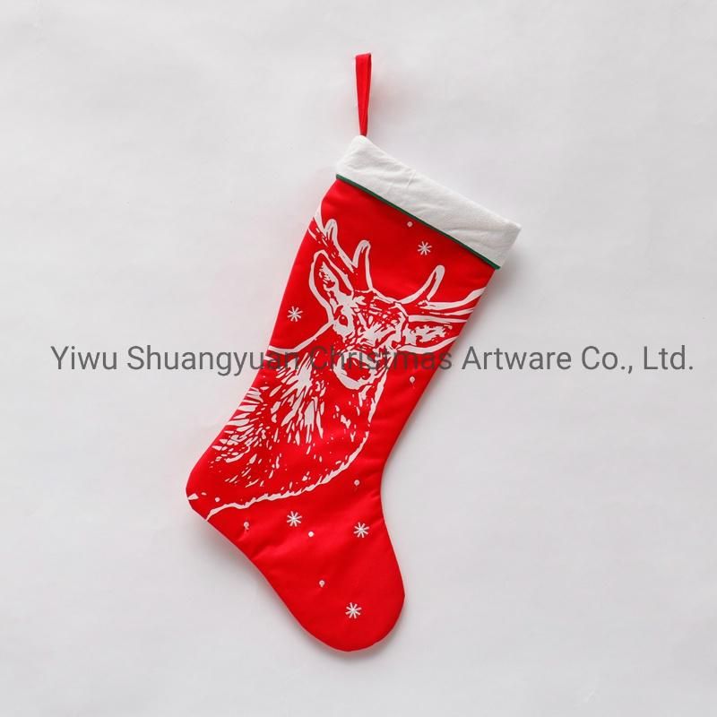 New Year 2022 Christmas Stocking Candy Gift Bag Pocket Xmas Tree Ornament Xmas Pendant for Home