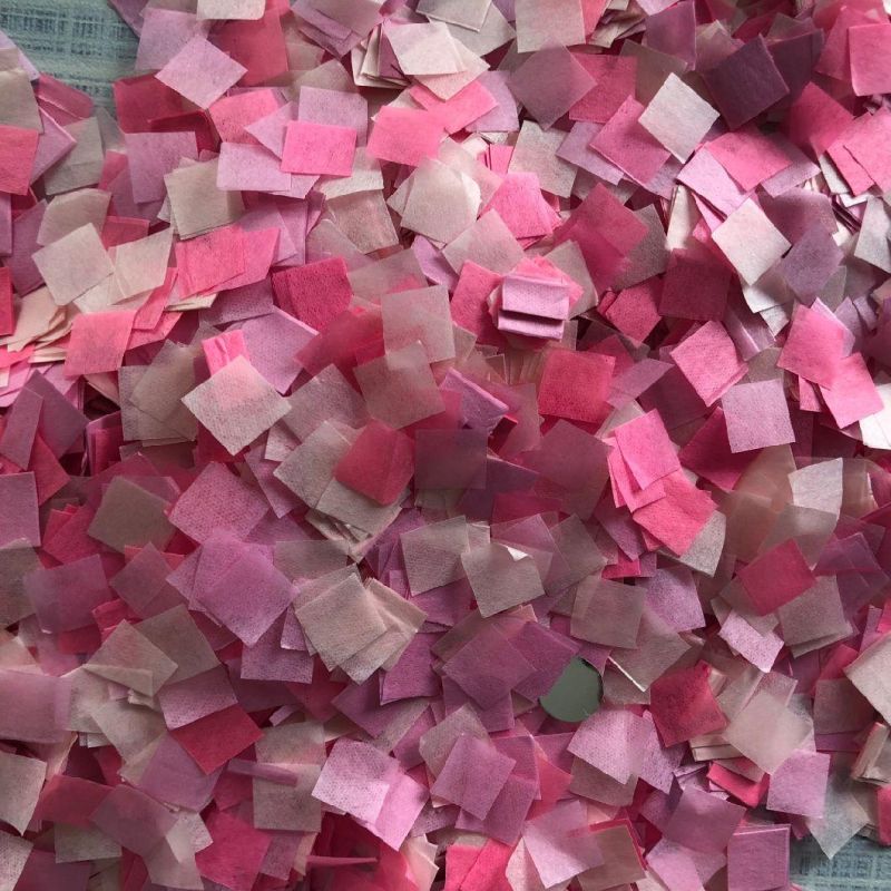 Wholesale Factory Fireproof Confetti Rectangle Tissue Paper Confetti