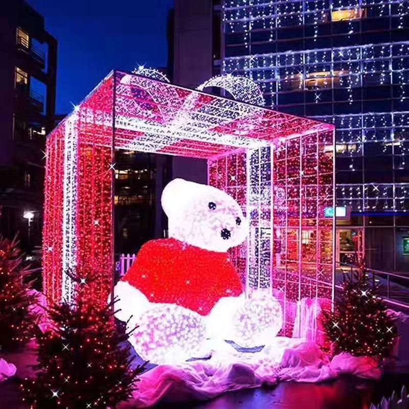 Outdoor LED Christmas Used Commercial Decorative Christmas Gift Boxes Lights