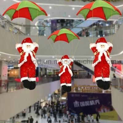 Santa Claus Parachute Father Christmas Skydiving Rope Climbing Father Decoration