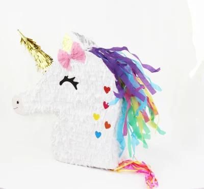 2020 New Color High Quality 12 Inch Unicorn Paper Pinata for Birthday or Daily Decoration Wholesale