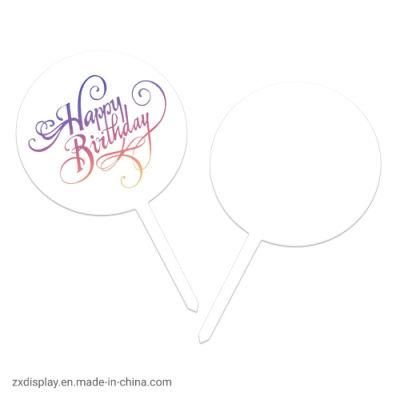 Acrylic Clear Blank Circle DIY Birthday Cake Topper Cake Decoration Supplies