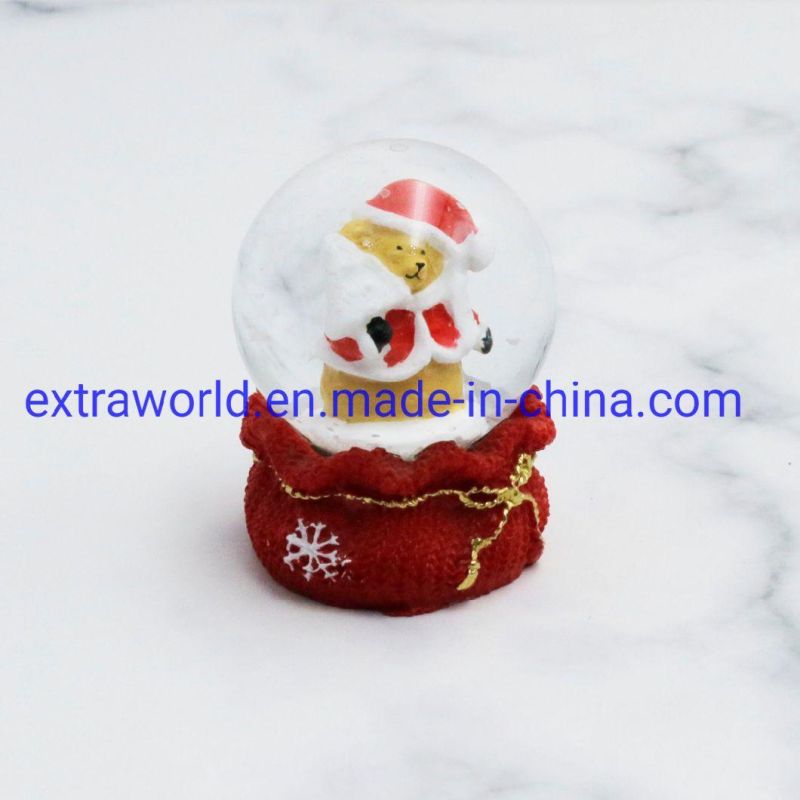 Various Design 3D Handcraft Resin Souvenirs Snow Ball for Christmas