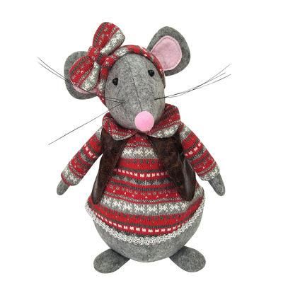 BSCI Animal Door Stop Wholesale Plush Felt Door Stopper Decoration Christmas Mouse
