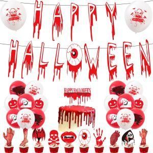 Halloween Decoration Pumpkin Balloon Banner Home Garden Decor Party Supplies