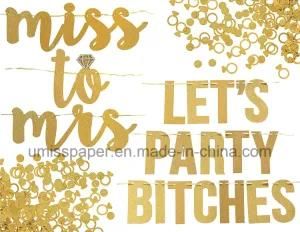 Umiss Paper Bunting Banner Set Bachelorette Engagement Wedding Party Decorations