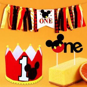 Children&prime;s Mickey Mouse 1st Birthday Theme Streamers Decorations
