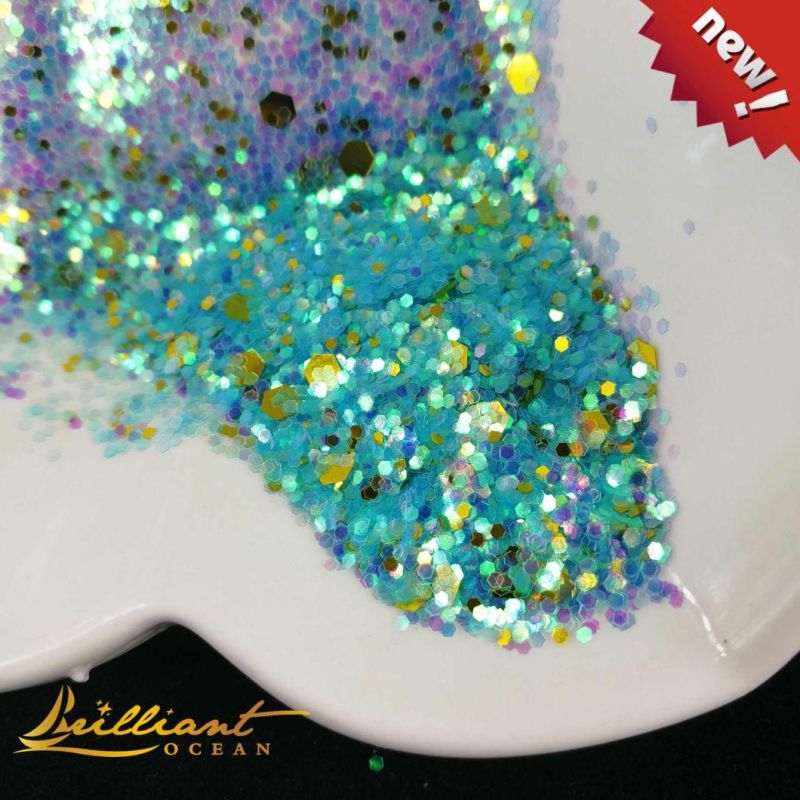 Eco-Friendly Chunky Glitter Powder Mixed Color Iridescent DIY for Tumblers