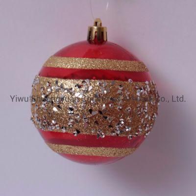 Christmas Tree Decoration Plastic Baubles Hand Painted Christmas Ornament Plastic Balls