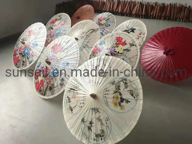 Oil Paper Umbrella Asian Japanese Chinese Silk Umbrella Just Married Wedding Bridal Party Decoration