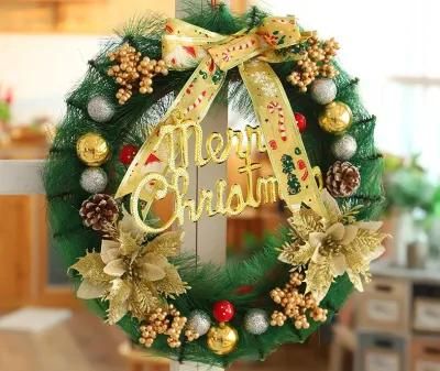 2022 Wholesale Christmas Nature Pine Cone Wreath Decoration for Indoor and Outdoor Use Decorative Flowers &amp; Wreaths