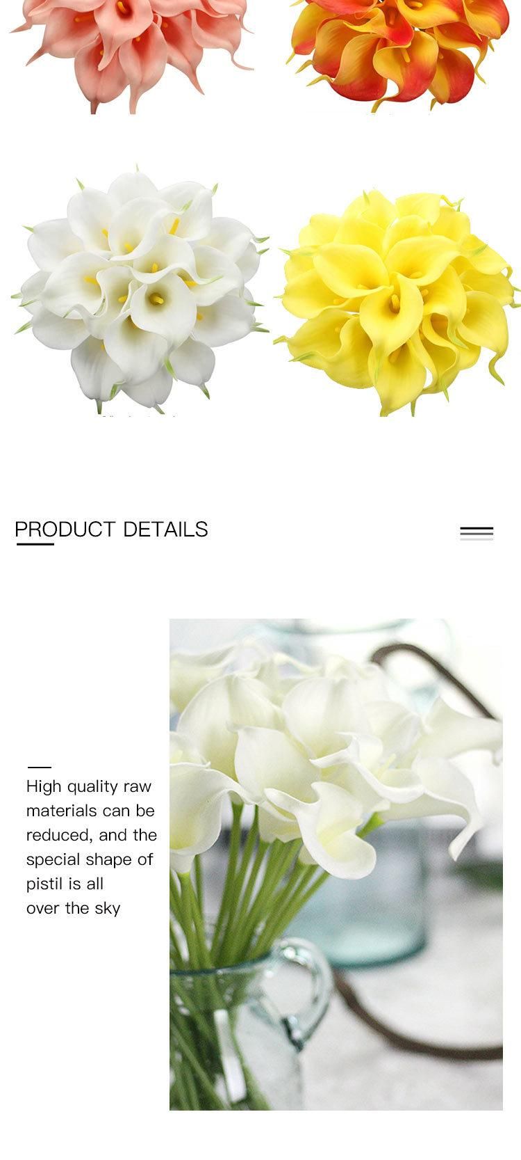 PU Calla Lily Bridal Wedding Party Decor Bouquet Latex Real Touch Flower Artificial Flowers