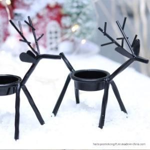 Christmas Candlestick Creative European Deer Candlestick Wrought Iron Candlestick Christmas Decorations Christmas Gifts