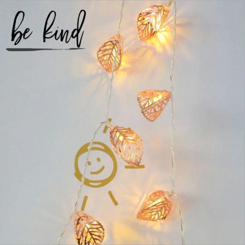 LED Golden Metal String Lights Decor Ambiance Lamp