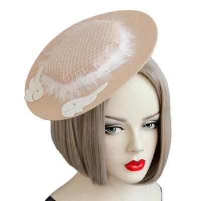 Elegant British Celebrity Temperament Hair Accessories Wedding Hat Caps