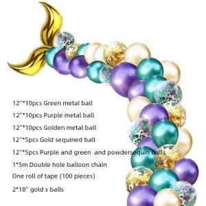 Amazon Hot Selling Mermaid Balloon Set Ocean Theme Party Background Wall