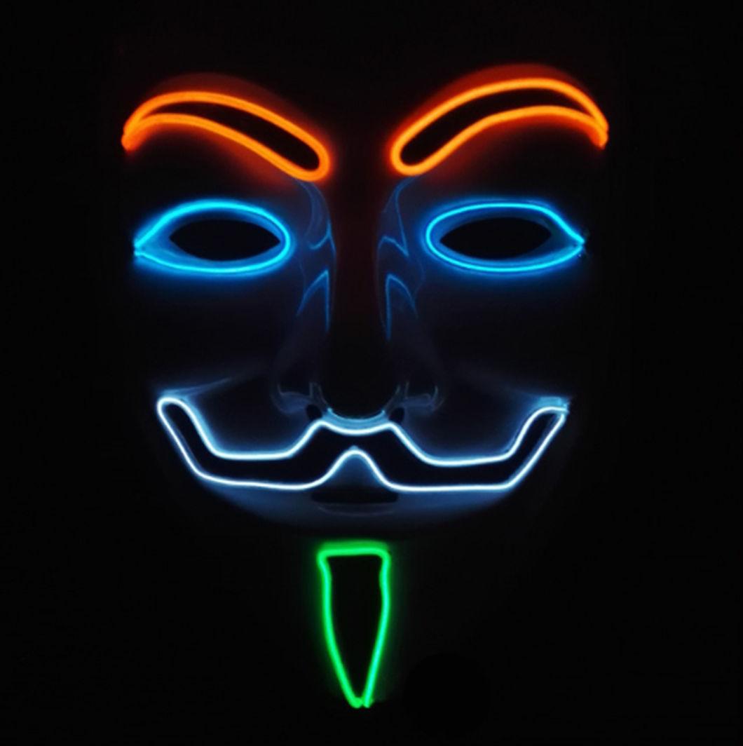 Four Colors V for Vendetta Halloween Rave Mask