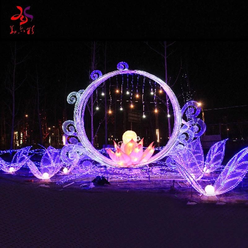 Christmas Holiday Theme Park 3D Dolphins Decorative LED Light