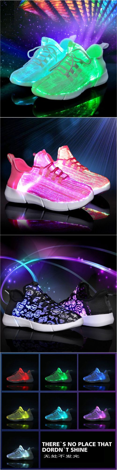 LED Shoes Colorful Unisex Rechargeable Light up Shoes for Night