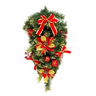 Christmas Swag Wreaths Christmas Teardrop Swag Artificial PVC Swag