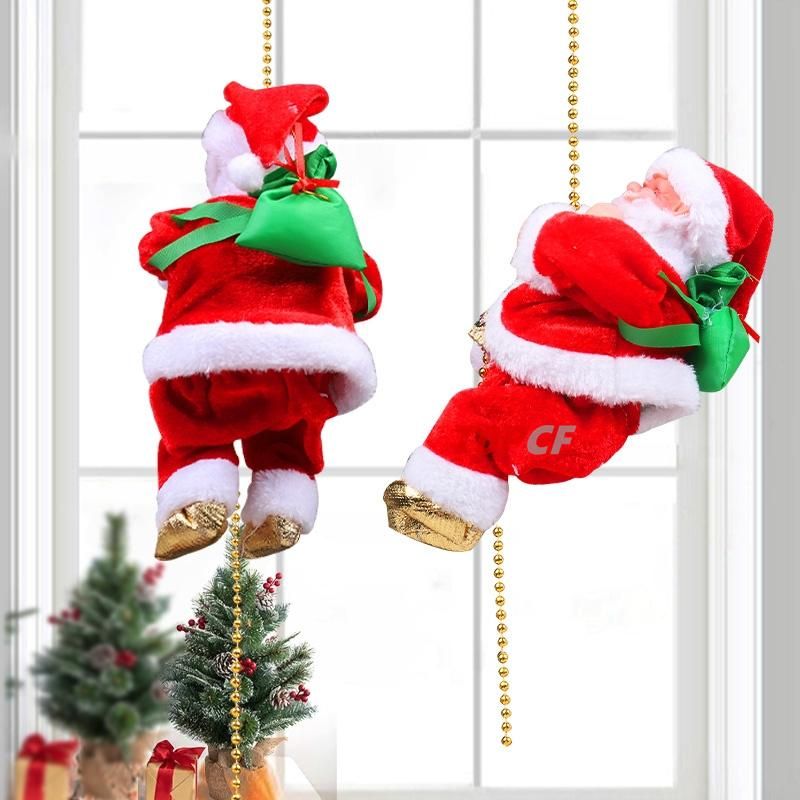 Dropshipping & Wholesales Climbing Bead Santa Claus Musical Electric Doll