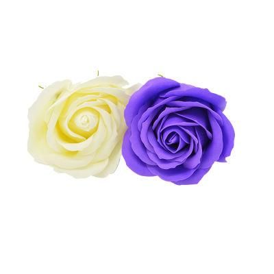 Artificial Bath Flower 25PCS Per Box Rose Soap Flowers 6cm Head Foam Soap Roses for Wedding and Valentin&prime;s Day