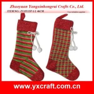 Christmas Decoration (ZY15Y157-1-2) Kitted Handmade Christmas Big Stocking Knit Packing