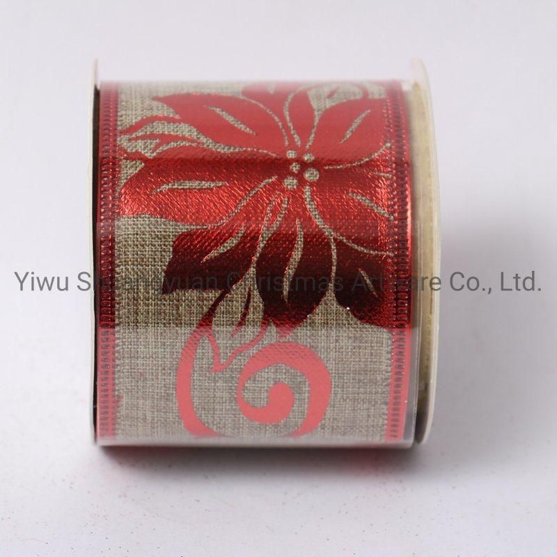 Christmas Ribbon Decor for Holiday Wedding Party Decoration Supplies Hook Ornament Craft Gifts