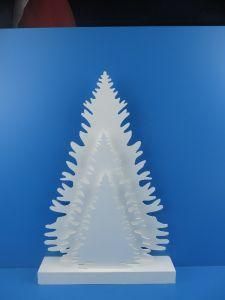 1507 White Christmas Tree Wooden Crafts