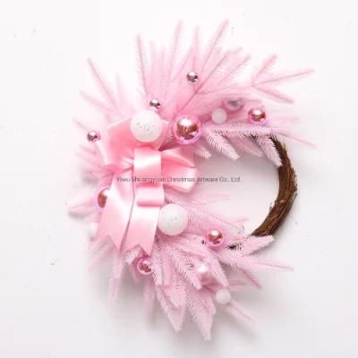 New Design Pink Color Christmas Wreath