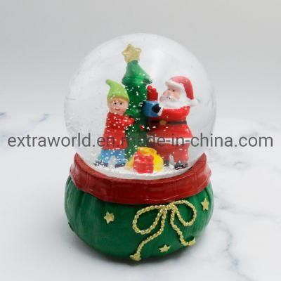 Polyresin Crafts Decoration Christmas Gift Santa 65mm Snow Globe