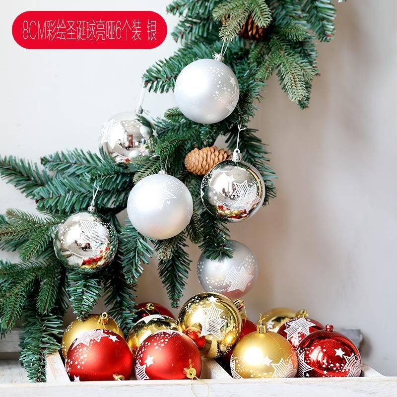 Christmas Ball Boxed Painted Ball Christmas Decoration Package Hanging Ball Shopping Mall Decoration Christmas Ball Wholesale