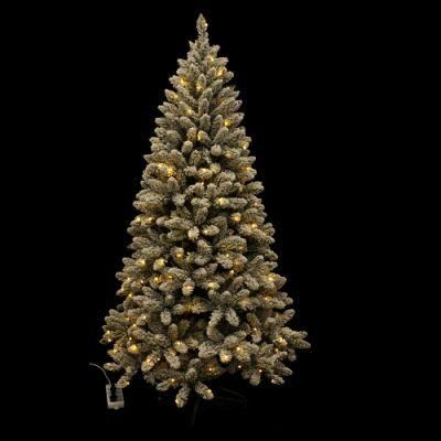 Yh21123 White Christmas Tree Flocked Pre Lit Christmas Tree PVC Christmas Tree