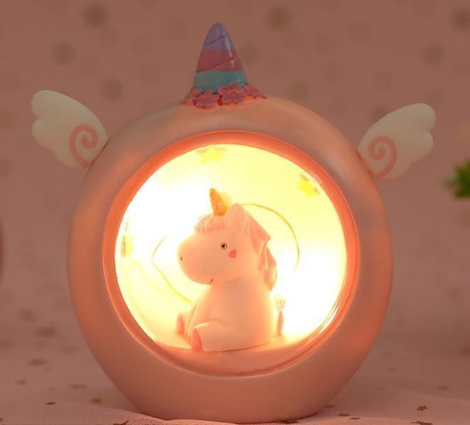 LED Unicorn Princess Resin Night Light