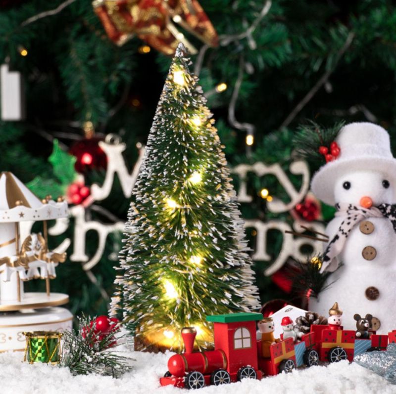 Christmas Decorations LED Light Pine Needle Mini Christmas Tree