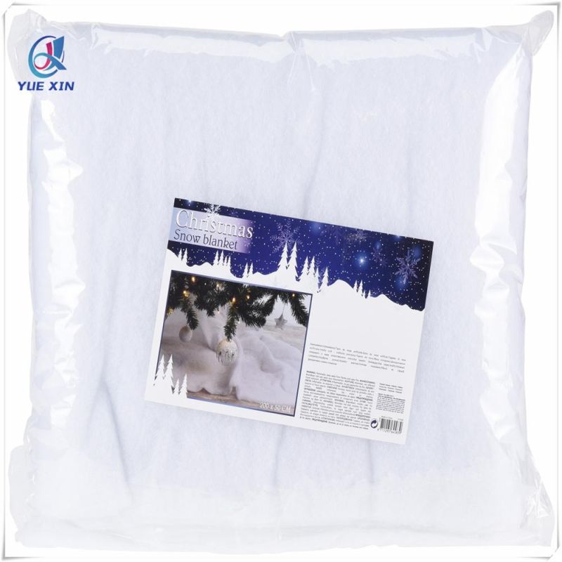 BS5852 Passed Flame Retardant Merry Christmas Decoration Snow Blanket