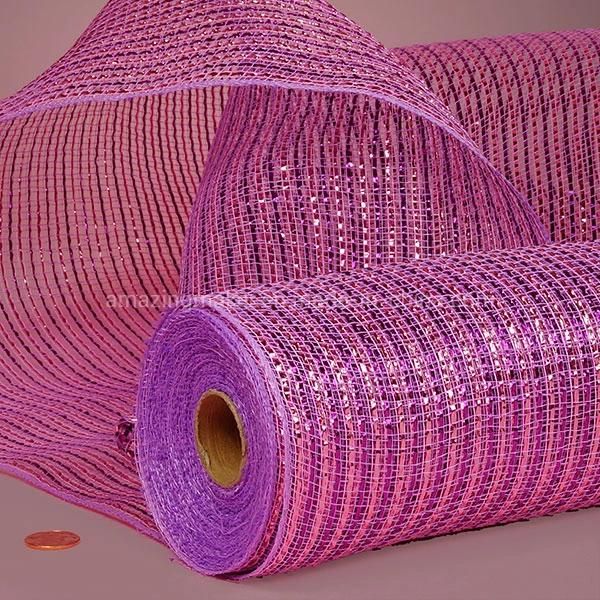 Most Popular Laser Two Color Metallic Deco Mesh (AM-DM018)