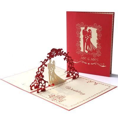 Chinese Wedding Invitation Red Paper Envelope Card Pink and Gold Wedding Invitation