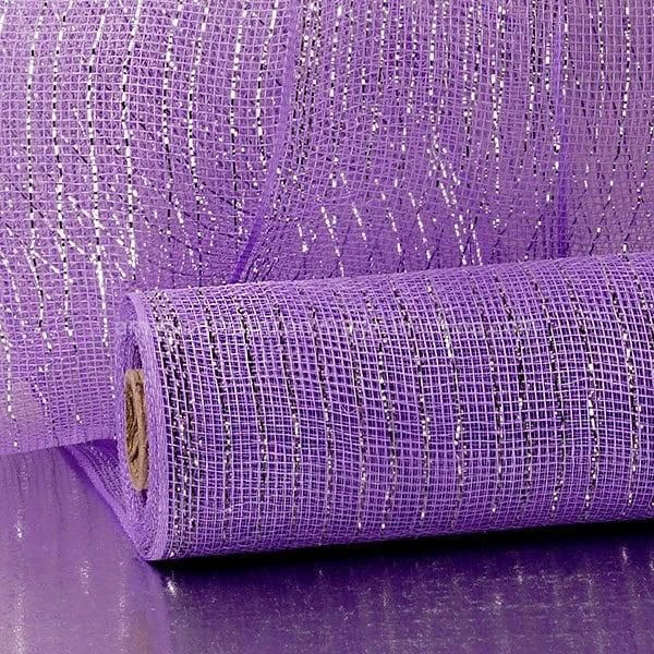 Silver Thread Metallic 10′′ Deco Mesh for Gifts Package