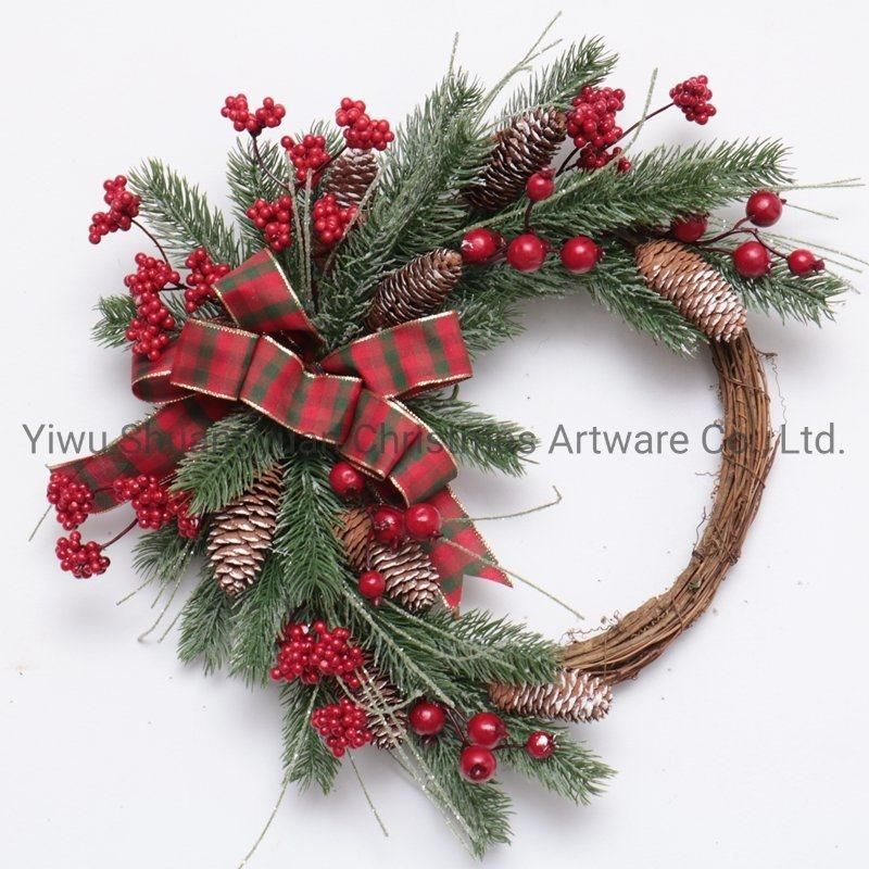 Christmas Wreath for Holiday Wedding Party Decoration Supplies Hook Ornament Craft Gifts