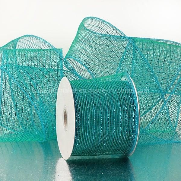 Metallic Thread 4′′ Deco Mesh Ribbons