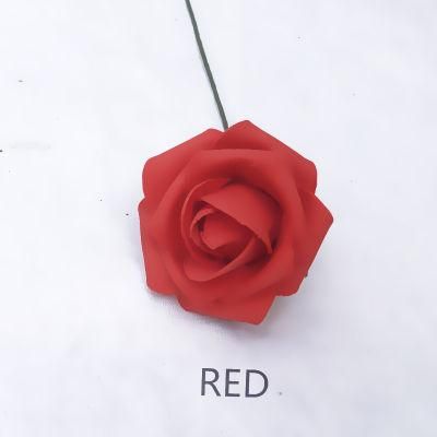 Decorative Fake Silk Artificial Pink Rose Flower Wedding Bouquet