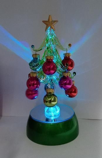 Christmas Tree with LED Decoration, Glass Tree Decoration